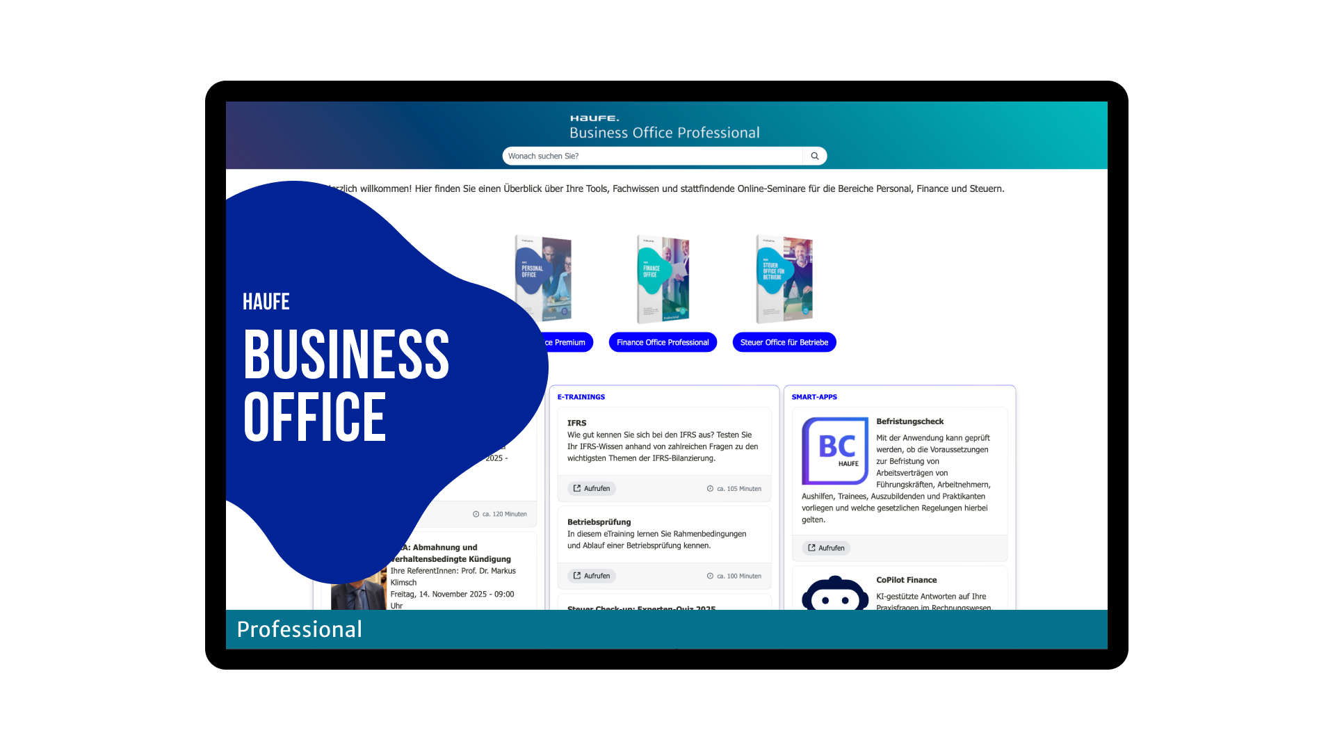 Haufe Business Office Professional - Ihre Premium-Fachdatenbank für Personal, Finance und Steuern