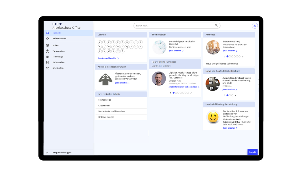Haufe Arbeitsschutz Office - Die bewährte Standardlösung für Ihren erfolgreichen Arbeits- und Gesundheitsschutz
