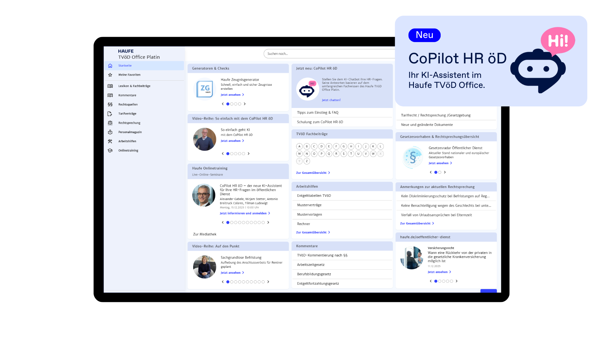 Haufe TVöD Office Platin für die Verwaltung - Die wegweisende HR-Software für den TVöD und TV-V.