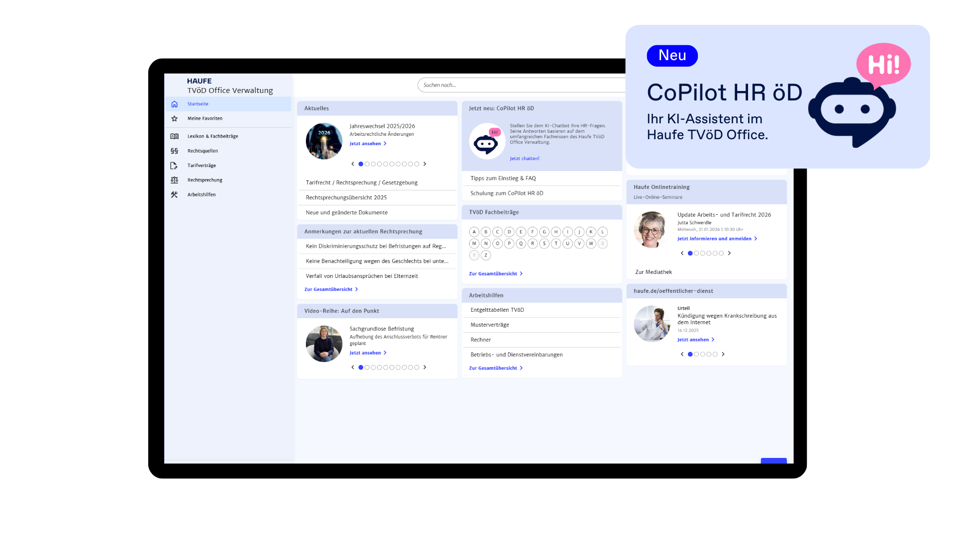 Haufe TVöD Office für die Verwaltung - Alles auf einen Blick: Ihre hilfreiche HR-Software für TVöD und TV-V.