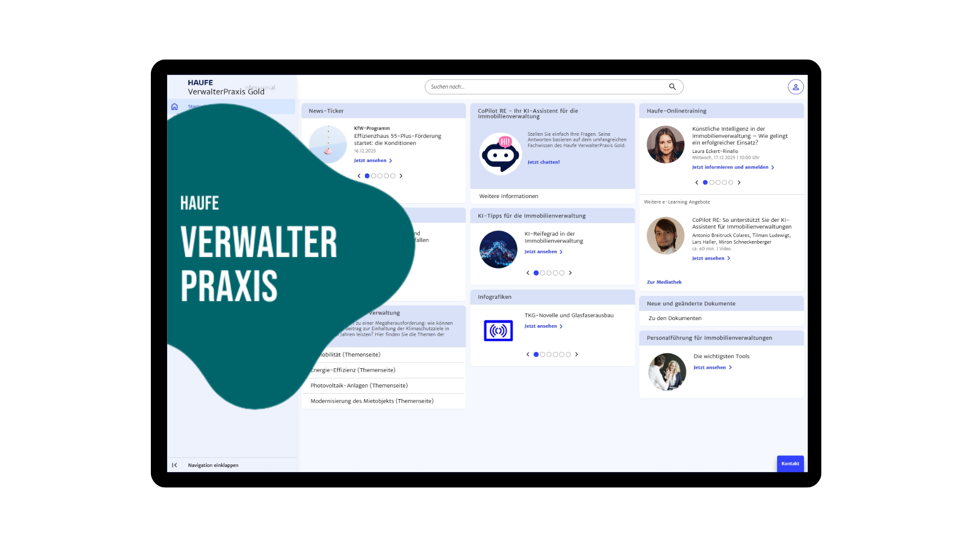 Haufe VerwalterPraxis Gold - Das komplette Fachwissen, praktische Arbeitshilfen sowie Infos zum Gebäudeenergiegesetz (GEG 2024) für eine erstklassige Immobilienverwaltung inkl. E-Training zum Zertifizierten Verwalter und 24 Online-Seminaren.