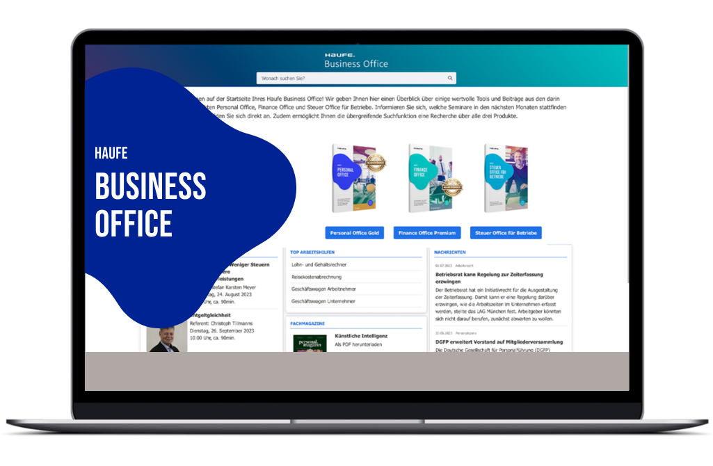 Haufe Business Office - Ihre Basis-Fachdatenbank für Personal, Rechnungswesen und Steuern