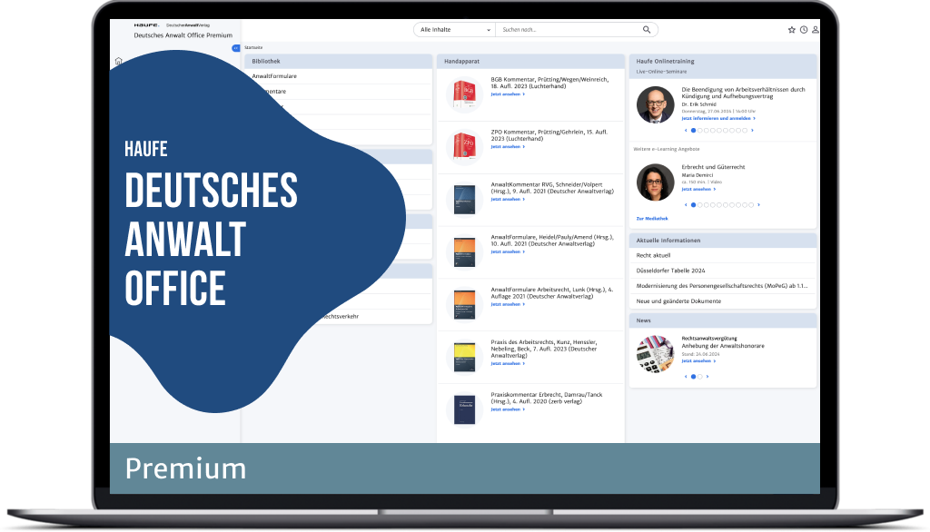 Deutsches Anwalt Office Premium - Die digitale Fachbibliothek für die anwaltliche Praxis