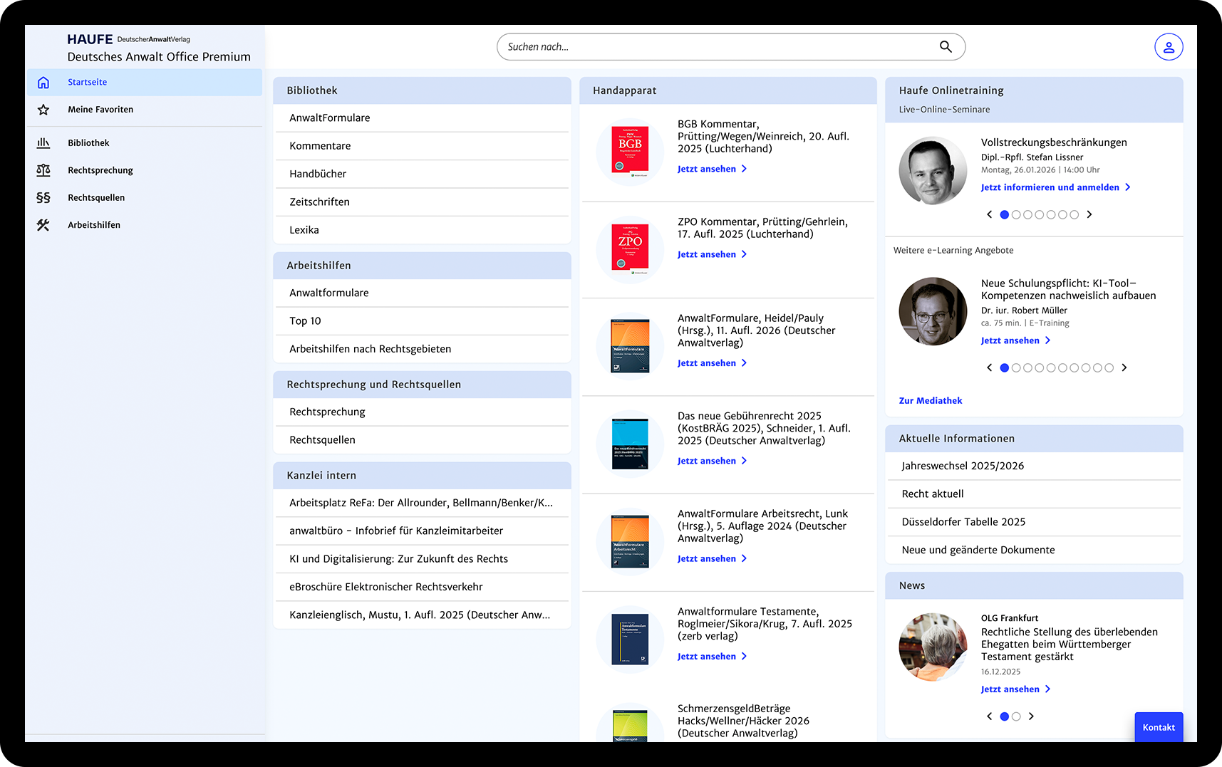 Deutsches Anwalt Office Premium - Die digitale Fachbibliothek für die anwaltliche Praxis