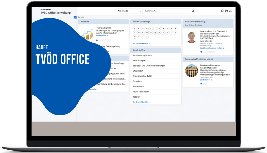 Haufe TVöD Office für die Verwaltung - Alles auf einen Blick: Ihre hilfreiche HR-Software für TVöD und TV-V.