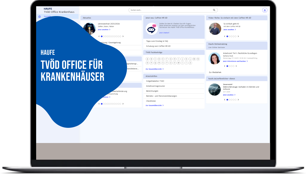 Haufe TVöD Office für Krankenhäuser - Die kompakte Fachdatenbank für Ihre Personalarbeit im Krankenhaus nach dem TVöD-K