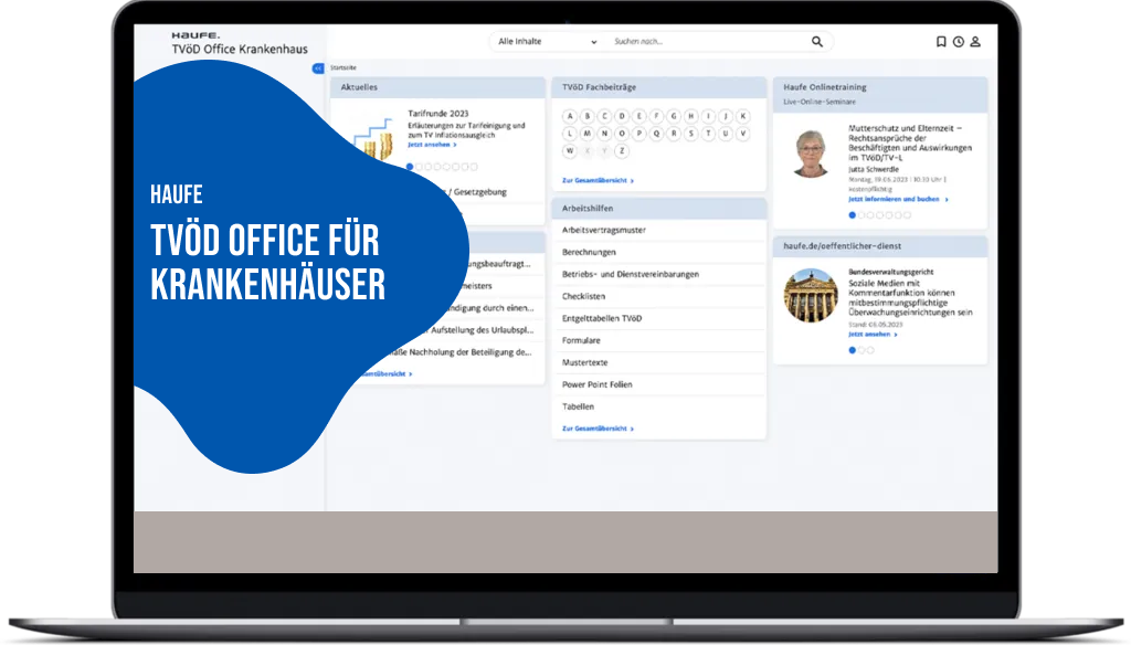 Haufe TVöD Office für Krankenhäuser - Die kompakte Fachdatenbank für Ihre Personalarbeit im Krankenhaus nach dem TVöD-K