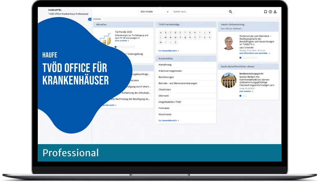 Haufe TVöD Office Professional für Krankenhäuser - Die erweiterte Fachinformations-Datenbank für das Personalwesen im Krankenhaus nach dem TVöD-K
